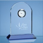 16cm Optical Crystal Arch Clock Mounted