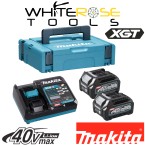 Makita Power Source Kit 40V XGT 2 x BL4025 2.5Ah Batteries DC40RA 240V Charger in Makpac Type 1 Case