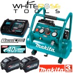 Makita Air Compressor XGT 40V Max Brushless Cordless 2 x 5Ah Batteries Rapid Charger AC001GT201