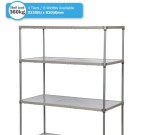 Eclipse Extra Height Plastic Plus Shelving Bay with 4 Solid Shelves (2130H x 610Dmm)