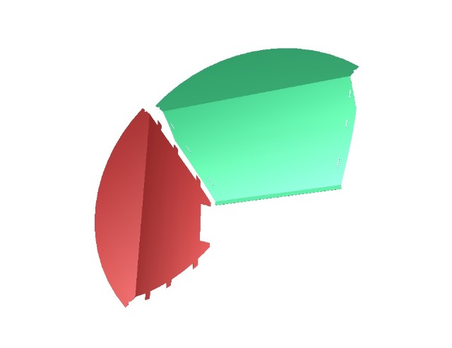 Reflector assembly using tabs and slots