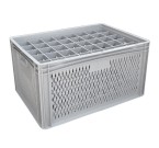 Glassware Stacking Crate (600 x 400 x 320mm) with 40 (66 x 67mm) Cells - Ventilated Sides and Base