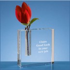 12cm Optical Crystal Square Bud Vase