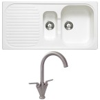 Astracast MSK 1.5 Bowl Asterite Granite Italian White Kitchen Sink & Tap