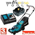 Makita 33cm Lawn Mower Kit 18V LXT Li-ion Cordless Garden Grass Outdoor 5Ah Battery and Charger DLM330RT