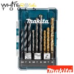 Makita Mixed Drill Bit Set in Case 9 Piece for Metal Masonry and Wood D-71978