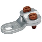 Cable lug, punched, 25 - 35 mm², M8, 2 bolts, tin plated