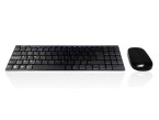 Accuratus Minimus X - Minamalist Ultra Sleek Wireless RF 2.4GHz Keyboard & Mouse Set - Black