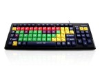Accuratus Monster 2 - USB Mixed Colour Lower Case Childrens Keyboard for Learning with Extra Large Keys & 2 Port USB Hub