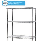 Eclipse Extra Height Chrome Wire Shelving Bay with 4 Shelves (2130H x 305Dmm)