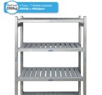 Eko Fit Express Extra Height Aluminium And Polymer Shelving Bay with 4 Shelves (2000H x 450Dmm)