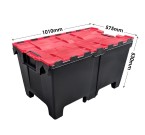 HogBox Extra Large Plastic Storage Crate with Pallet Feet (1010 x 575 x 530mm) 190 Litre