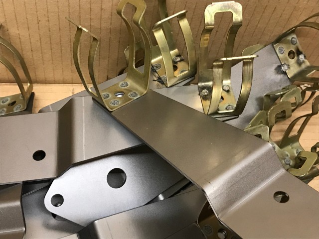 Spot welding metal brackets