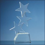 28cm Optical Crystal Triple Rising Star