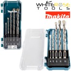 Makita Masonry Drill Bit Set Brick Stone Concrete Straight Shank 4-10mm 5pc