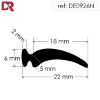 Rubber T section DE0926N