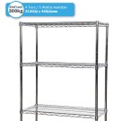 Eclipse Extra Height Stainless Steel Wire Shelving Bay with 4 Shelves (2130H x 610Dmm)