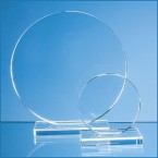 20cm x 12mm Clear Glass Circle Award