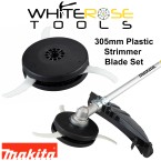 Makita Line Trimmer Grass Strimmer Brush Cutter Plastic Blade Head Set 305mm DUR369 UR012