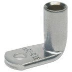 Angled tubular cable lugs, standard type without inspection hole, 25 mm², M8, 90° offset, Cu tinned