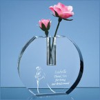 12cm Optical Crystal Round Bud Vase