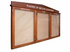 3-bay, 9 x A4 oak noticeboard