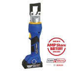 Battery powered hydraulic crimping tool 6 - 150 mm² with Bosch battery