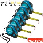 Makita Tape Measure 8m Metric Imperial Auto Lock Magnetic Hook End 5 Pack