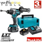 Makita Combi Drill Kit 18V LXT Brushless Li-ion 2 x 5Ah Charger Type 2 Case DHP486RTJ