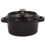 Vogue Cast Iron Mini Round Pot Black