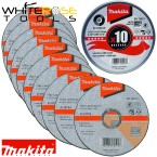 Makita Cutting Slitting Disc Angle Grinder Aluminium Weld 115 x 1.2mm 10pc Tin