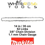 Makita Saw Chain for Chainsaw DUC353 DUC355 35cm 14in 52 Chain Links 196741-5