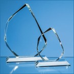 18.5cm x 15cm x 15mm Clear Glass Facette