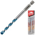 Makita Multi Material Drill Bit TCT 1/4" Hex Shank 6.0 x 100 mm