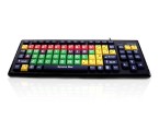 Accuratus Monster 2 - USB Mixed Colour Upper Case Childrens Keyboard for Learning with Extra Large Keys & 2 Port USB Hub
