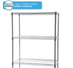 Eclipse Extra Height Perma Plus Wire Shelving Bay with 4 Shelves (1820H x 610Dmm)