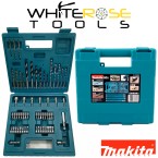 Makita Drill Screwdriver Bit Set Carry Case Wood Masonry Metal HSS 60pc