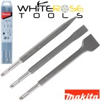 Makita SDS Plus Chisel Set Bull Point Cold Scaling Concrete Masonry Demolition Render Chasing 250mm 3pc