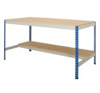 Boltless Rivet Workbench with Half Undershelf