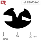 Rubber Weatherstrip seal DE0736WS