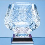 18cm Lead Crystal Panelled Tulip Bowl