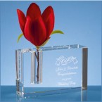 12cm Optical Crystal Rectangle Bud Vase