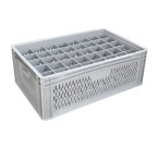 Glassware Stacking Crate (600 x 400 x 220mm) with 40 (66 x 67mm) Cells - Ventilated Sides and Base