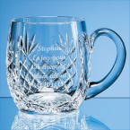 0.6ltr Lead Crystal Barrel Panel Tankard