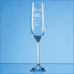 2 Crystal Champagne Flutes with Diamante