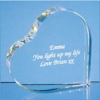 10cm Optical Crystal Stand Up Heart