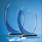 23cm Optical Crystal Slope Award with Sa